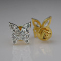 Unique Butterfly Design Earring Marquise and Round Shape Lab Grown Diamond Earring 