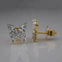 Unique Butterfly Design Earring Marquise and Round Shape Lab Grown Diamond Earring 