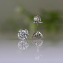 1.5 CT Each Round Shape Lab Grown Diamond Solitaire Earring Studs