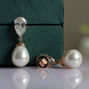 Beautiful Lab Created Pear Drop Diamond Earrings