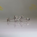 Our Lab Created White Gold Diamond Halo Studs Earrings 