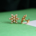 Closed Setting  Diamond Earring  22kt Gold 