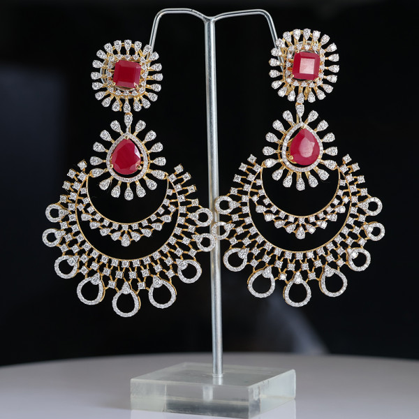 Luxurious Diamond Jhumkas For the Modern Woman-18KT Gold 