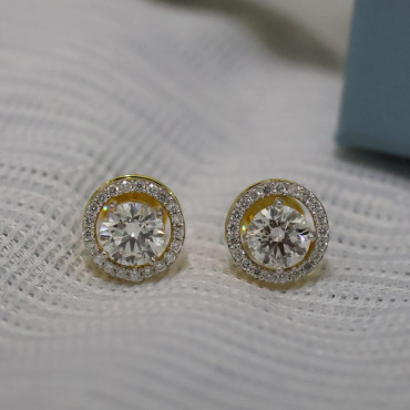 Detachable Round Brilliant Shape With Lab Grown Diamond Earring 