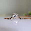 Dazzling Rose Gold Round Diamond Mangalsutra For Her