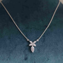 1.16 Marquise Cut Lab Grown Diamond Pendant in White Gold