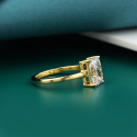 Serenity Solitaire Radiant Cut Lab Grown Diamond Ring - 18kt Gold