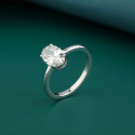 Simple Solitaire Oval Cut Lab Diamond Ring - 18KT GOLD