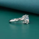 Simple Solitaire Oval Cut Lab Diamond Ring - 18KT GOLD