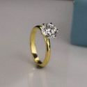 Solitaire Round Brilliant Cut Lab Grown Diamond Ring 