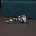 1.5 CT Heart Cut Lab Grown Diamond Solitaire Accent Ring 