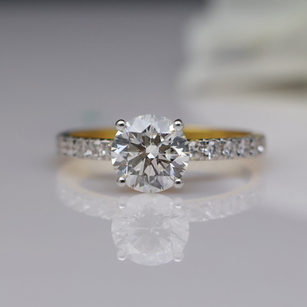 Round Brilliant Cut Lab Created Diamond Ring 