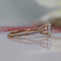 Beautiful Oval Shape Lab Grown Diamond Ring Rose Gold Engagement Ring 