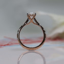 Beautiful Oval Shape Lab Grown Diamond Ring Rose Gold Engagement Ring 