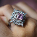 Pear Marquise Lab Grown Fancy Vintage Bridal Wedding Ring