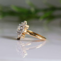 Floral Style Round Brilliant Cut Lab Grown Diamond Ring