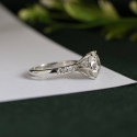 Round Brilliant Cut Lab Grown Diamond Hidden Halo Engagement Ring