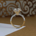 Twisted Round Brilliant Cut Lab Grown Diamond Engagement Ring in yellow Gold