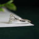 2.0 Carat Oval Cut Lab Grown Diamond Hidden Halo Engagement Ring