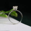 2.0 Carat Oval Cut Lab Grown Diamond Hidden Halo Engagement Ring