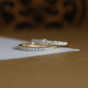 Our Lab Created Engagement Ring with Eternity Two Band In 18k Yellow Gold