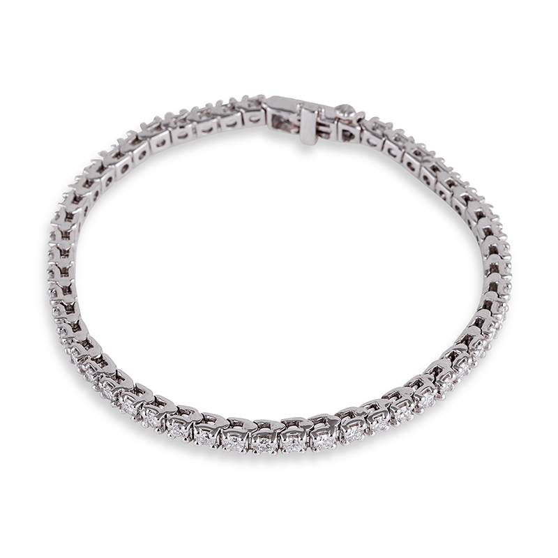 Infinity Diamond CZ 18ct Rose Gold Vermeil Tennis Bracelet | Jian London