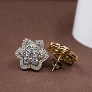 6.03 Carat Flower Design Lab Grown Diamond Earring