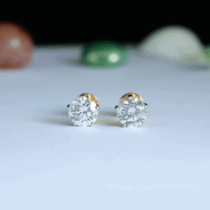 2.75 Carat Round Shape Lab Made Solitaire Diamond Ear Studs