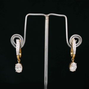 Oval Shape Lab Created Diamond Hoop Earring for Every Look