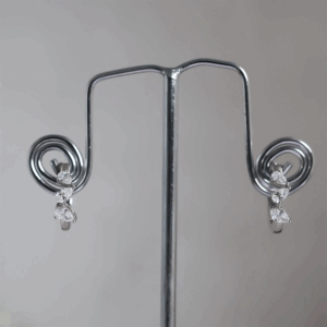 Pear Shape Drop Hoops Lab Create Diamond Fancy Earring