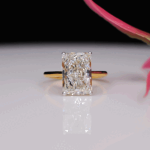 5.17 Carat Radiant Shape Lab Grown Diamond Engagement Ring, Solitaire Diamond Ring