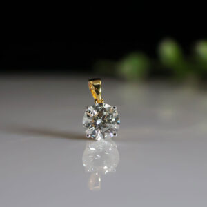 1.11 CT F VVS2 IGI ROUND Shape Lab Made Diamond Pendant