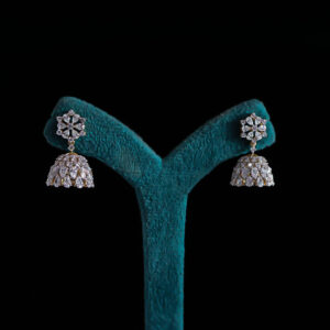 Small Lab Grown Diamond Jumkha Earring For Woman