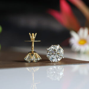 1.60 CT D VS1 IGI Round Shape Solitaire Lab Made Diamond Stud