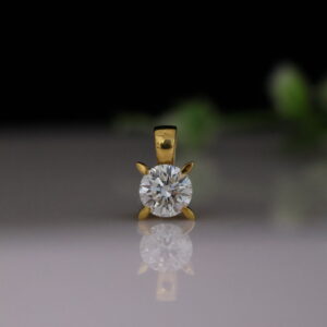 1.35 CT D VVS2 IGI ROUND Shape Solitaire Italian Style Lab Diamond Pendant
