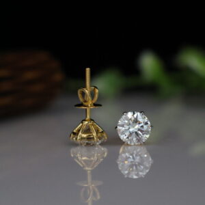 2.01 Ct F VS1 IGI Round Shape Lab Made Diamond stud