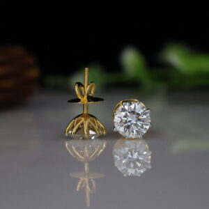 2.54 Ct F VS1 IGI Round Shape Lab Made Diamond Earstud