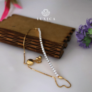 Adjustable Gold Bracelet with Lab Grown Diamonds