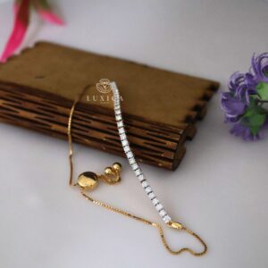 Adjustable Gold Bracelet with Lab Grown Diamonds