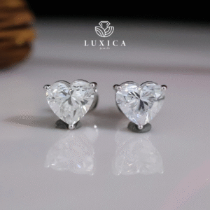 1.53 ct Each E VVS2 Heart Lab Grown Diamond Earring