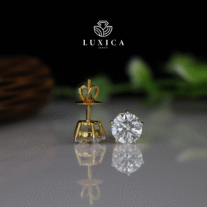 1 ct Each E VVS2 IGI Certified Round Lab Grown Diamond Stud