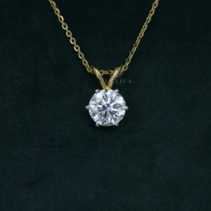 3 ct F VS1 Round Double Bail Lab Grown Diamond Pendant Only
