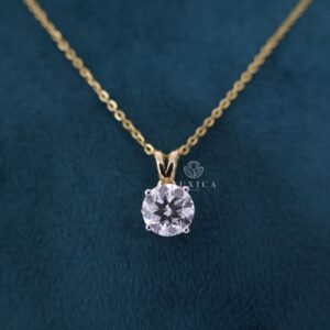 1.73 ct Solitaire Lab Created Round Diamond Split Bail Pendant