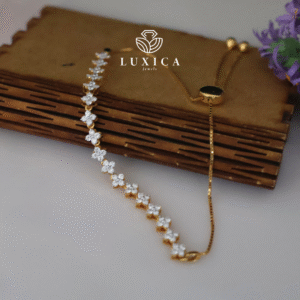 Lab Grown Diamond Adjustable Gold Bracelet