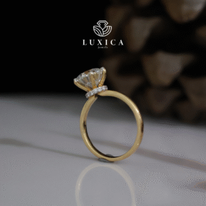 2.83 carat IGI Certified Solitaire Round Diamond Ring With Hidden Halo