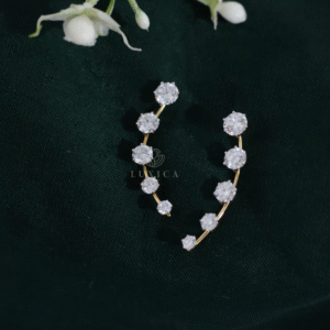 Round Cut Lab Grown Diamond Ear Climber
