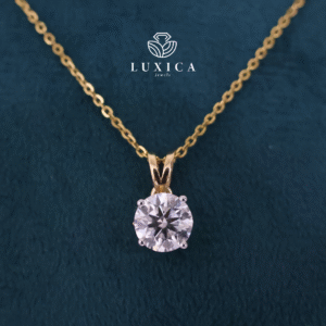 1.73 ct Solitaire Lab Created Round Diamond Split Bail Pendant