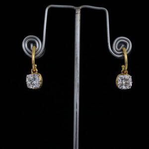 2 Ct Cushion Solitaire Diamond Baali Earrings – E VS1 IGI