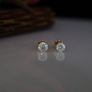 0.50 Ct Each Lab-Grown Diamond Stud Earrings – Classic Round Brilliant