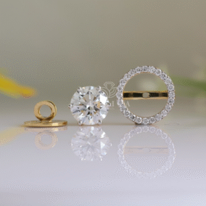 1 ct Each E VVS1 IGI Certified Detachable Round Lab Grown Diamond Studs